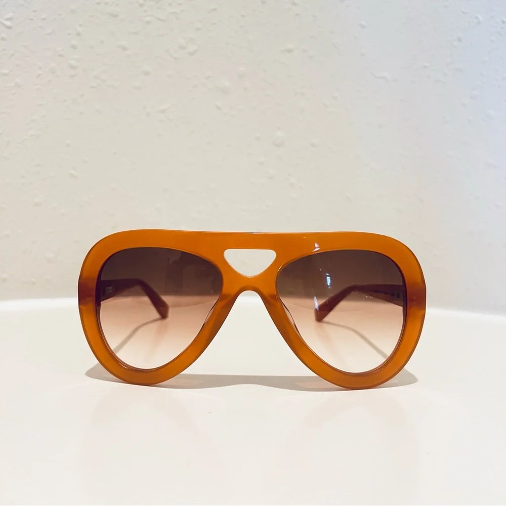 Derek Lam Charlotte Amber Women’s Plastic 54 mm Sunglasses NIB